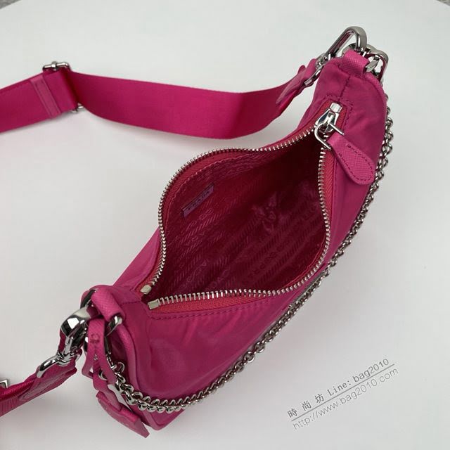 prada女包 普拉達2020新款nylon Hobo手拎包 時尚百搭 prada腋下包 1BH204 Prada單肩斜挎包  pyd2387